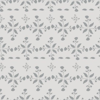 Bild på Leaves and round sprigs in Grey - 1032901-02